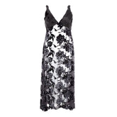 Lardini Elegant Black Viscose Dress -   -  Lardini.